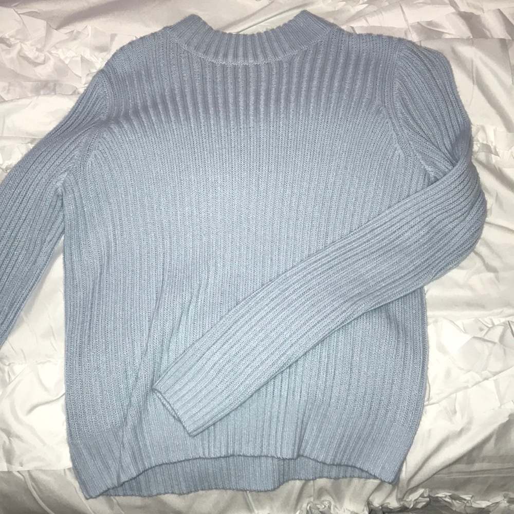 baby blue cozy sweater